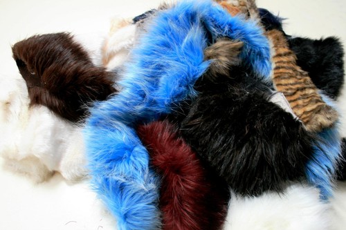 Chutes tissu fourrure - tissu,